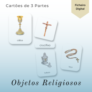 Objetos Religiosos Católicos - Cartões de 3 Partes